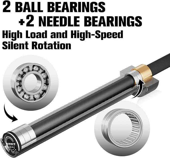 RITFIT 7FT Olympic Barbell for Strength and Weightlifting Training - Image 7