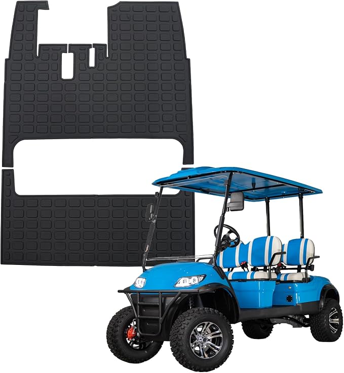 Floor Mats Compatible with i40F/i40FL/i60/i60L Golf Cart TPE All Weather 1st by kingnaproducts