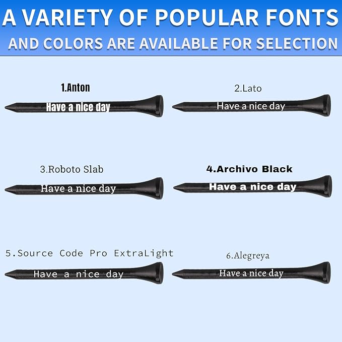 100pcs Personalized Golf tees, Printed - Image 4