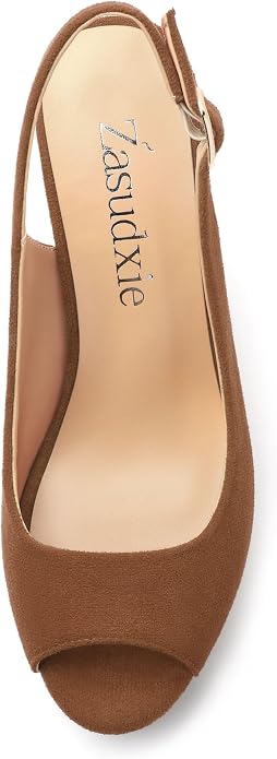 Womens Wedge Platform Sandals Peep Open Toe Slingback Buckle High Heel Dress - Image 3