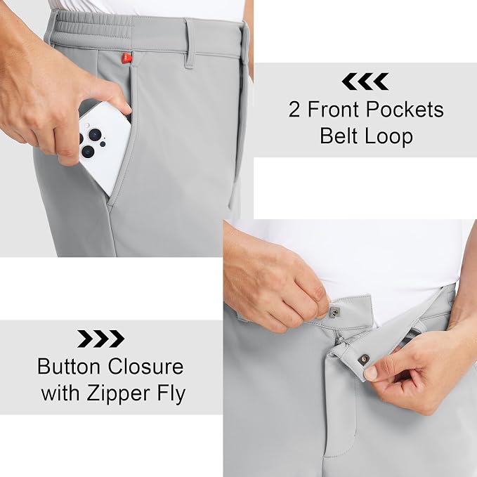 M MAELREG Golf Pants Men Fleece Lined 30"/32"/34" Heat-Tech Dress Pants - Image 4