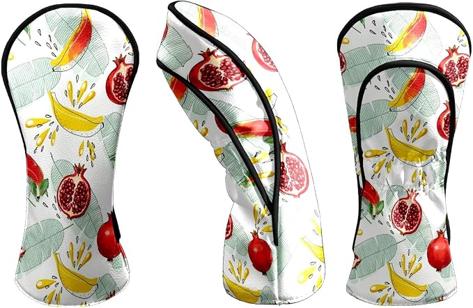 Premium Leather Golf Club Headcovers, Mango Pattern Fits Driver Hybrid Fairway - Image 8