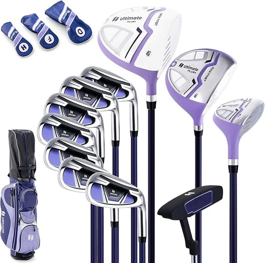 GYMAX Women Golf Clubs, Hybrid & Irons Size 5-SW, Putter & Stand Bag by GYMAX