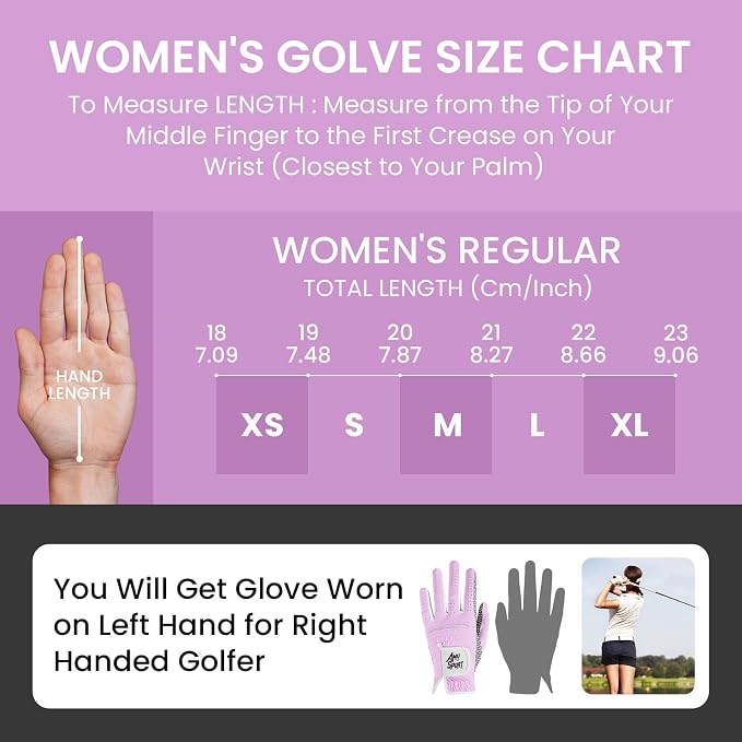 Amy Sport Golf Gloves Women's Upgrade Rain Grip Left Hand Weathersof Value 2 - Image 6