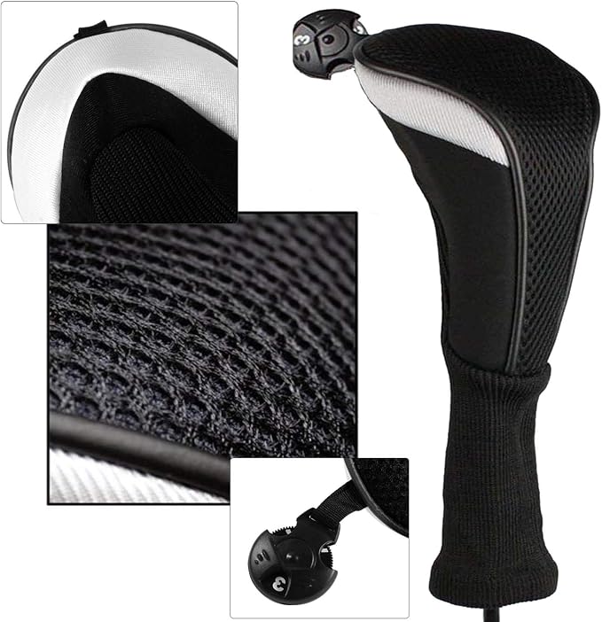 Golf Club Head Covers for Woods and Driver Hybrids Fairway Value Pack - Image 3