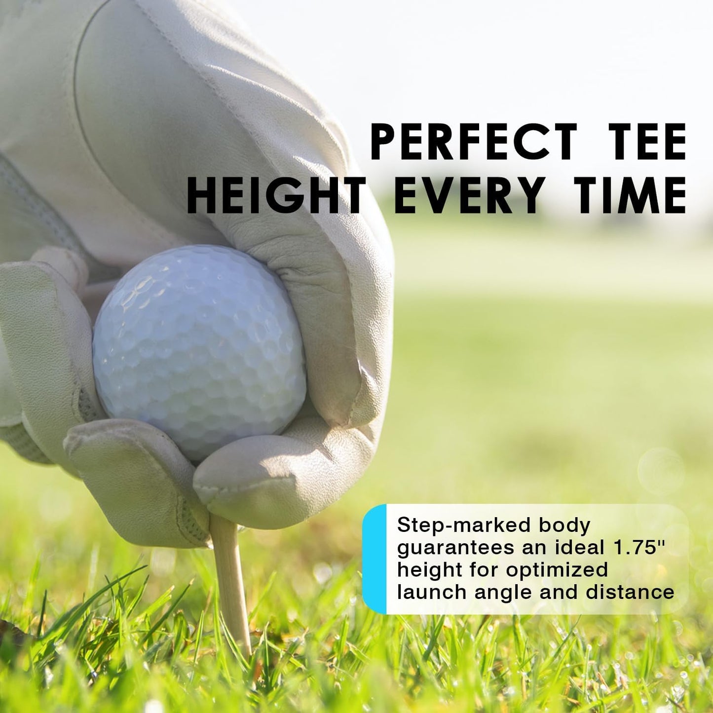 High Perfomance Material Golf Tees, Unbreakable & Stability Professional Golf Tees, Perfect Tee Height at Every Shot Golf Tees
