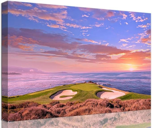 Pebble Beach Golf Course Hole 7 Wall Art Prints by chenchenArt