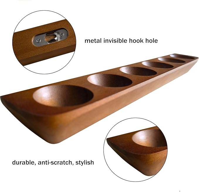 1-Pack Wood Golf Ball Display Case, Floating Shelf Golf Ball Holder Display - Image 3