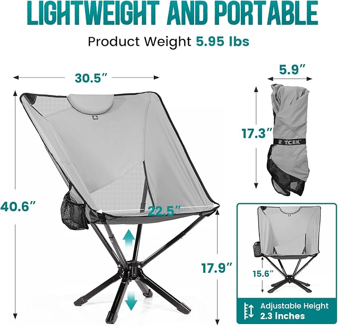Portable High Back Camping Chair - Image 2