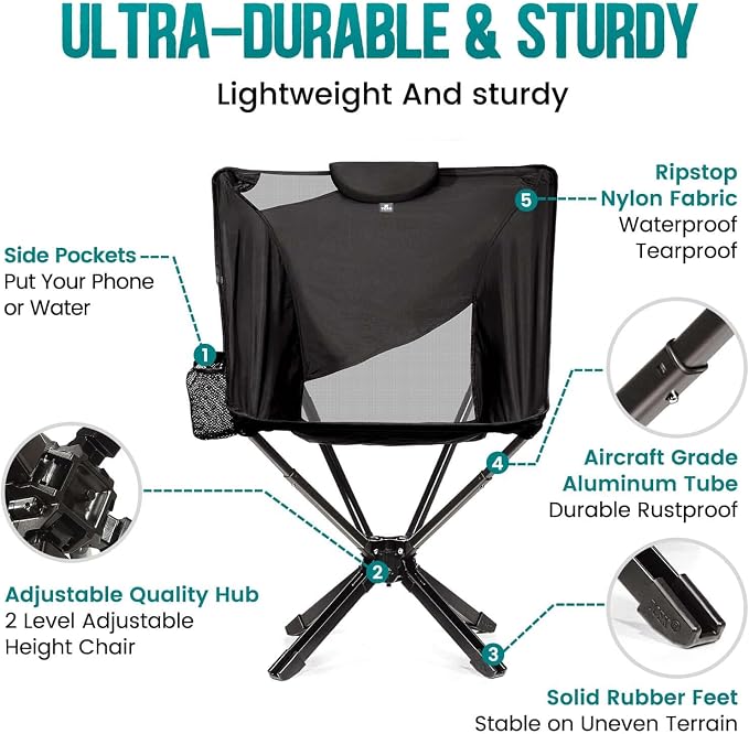 Portable High Back Camping Chair - Image 7