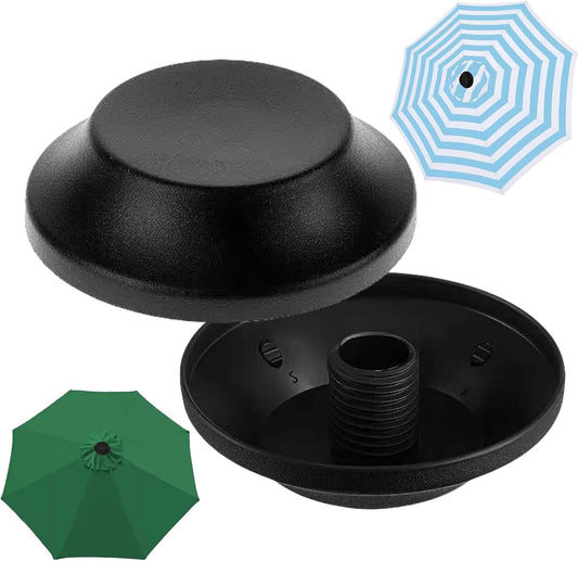 2 PCS Patio Umbrella Tip Caps Replacement Part Patio Umbrella Top Screw Cap - Durable Replacement Umbrella Caps with Screw-On Design (Black)