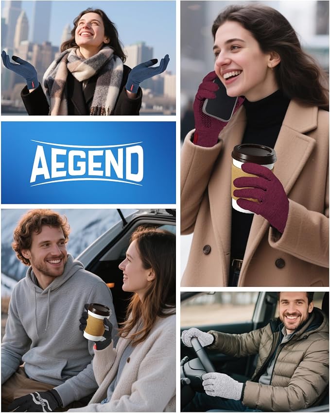 Aegend Lightweight Winter Gloves - Image 9