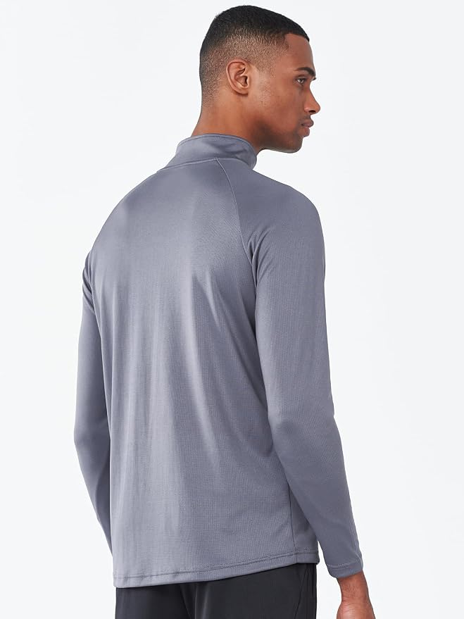 NORTHYARD Quarter Zip Pullover Men Running Shirt Long Sleeve Moisture Wicking - Image 3