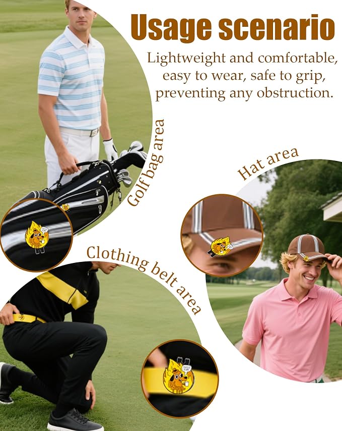 Funny Golf Ball Marker with Magnetic Hat Clip – Golf Accessories - Image 3