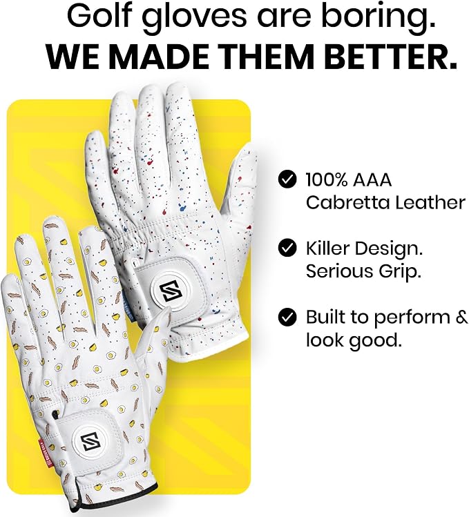 Premium Golf Glove | 100% AAA Cabretta Leather | Cool Golf Gloves Men | Serious - Image 4