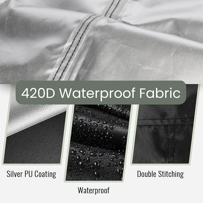Golf Cart Cover 2/4/6 Passenger, Waterproof Golf Cart Rain Covers, Heavy-Duty - Image 6