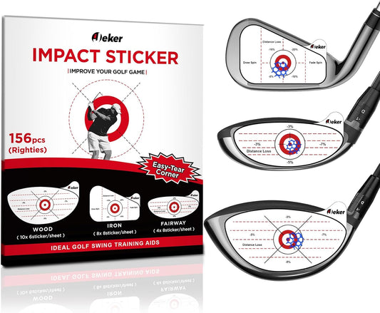 Golf Impact Tape - High-Resolution Strike Stickers for Iron, Wood & Fairway Clubs, Non-Residue, Swing Training Aid Impact Labels
