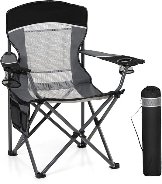 HIGH POINT SPORTS Oversized Portable Mesh Camping Folding Chair by HIGHPOINTSPORTS