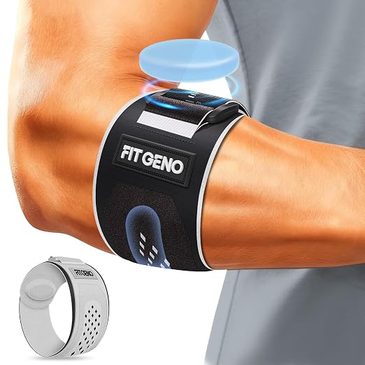 Fit Geno Elbow Brace for Tennis & Golfer's Elbow: Adjustable Elbow Strap for by FitGeno