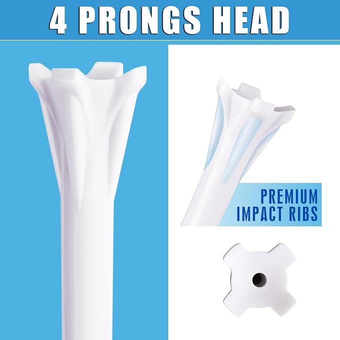 CHAMPKEY PRO 4-Prong Plastic Golf Tees 150 Pack - Image 3