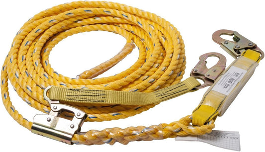 Guardian Fall Protection 01324 VLA-100 Poly Steel Vertical Lifeline Assembly, 100-Foot