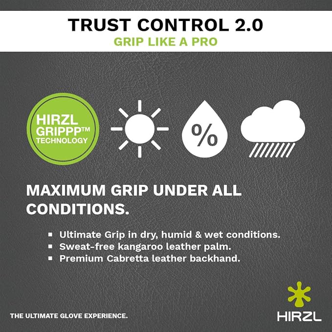 HIRZL Trust Control 2.0 Golf Glove, All Weather Mens Golf Glove, Kangaroo - Image 5