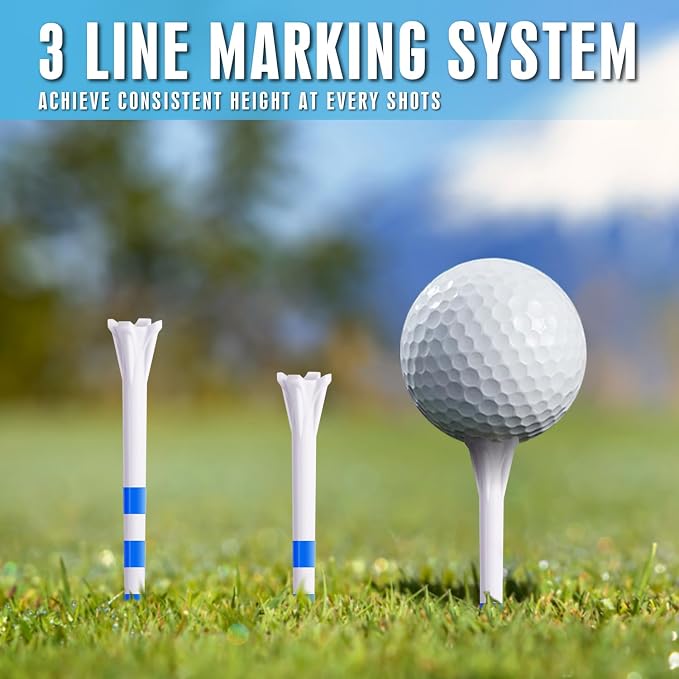CHAMPKEY PRO 4-Prong Plastic Golf Tees 150 Pack - Image 3