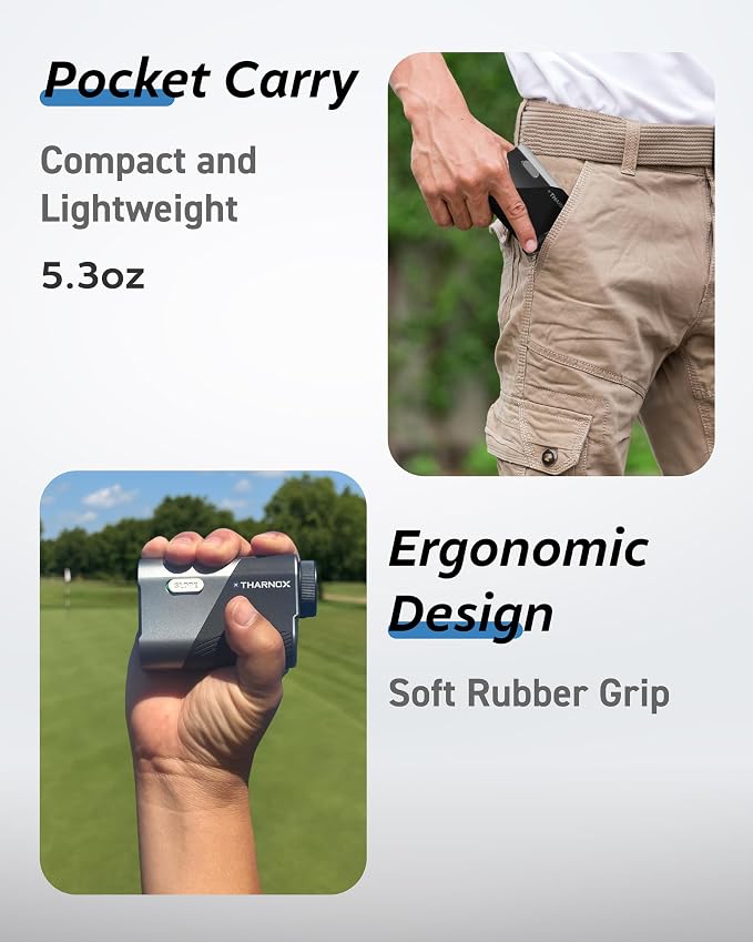 Golf Range Finder with Slope & Triangulation, 1300Yard Rangefinder, 5.3oz - Image 2