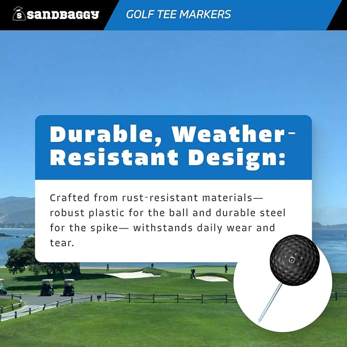 Sandbaggy Plastic Tee Markers for Golf Course - Image 5