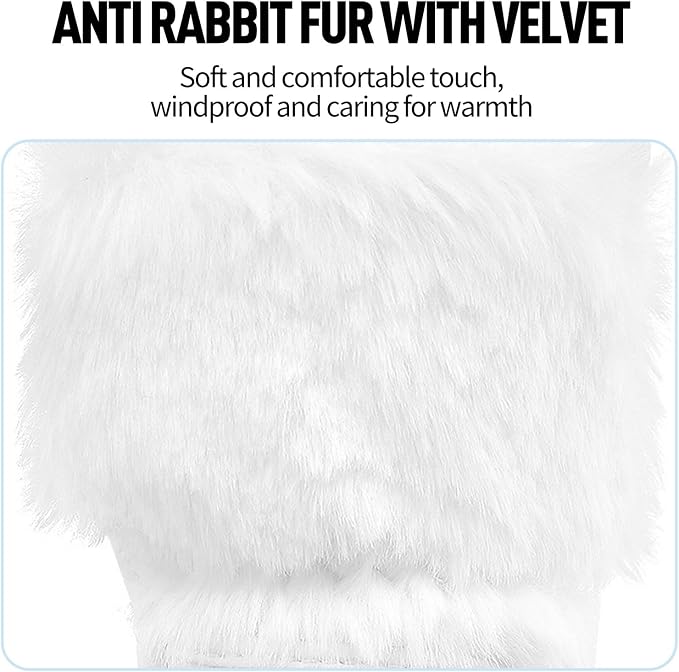 Women's Golf Gloves, Plush Thickened Imitation Rabbit Fur, Comfortable - Image 4