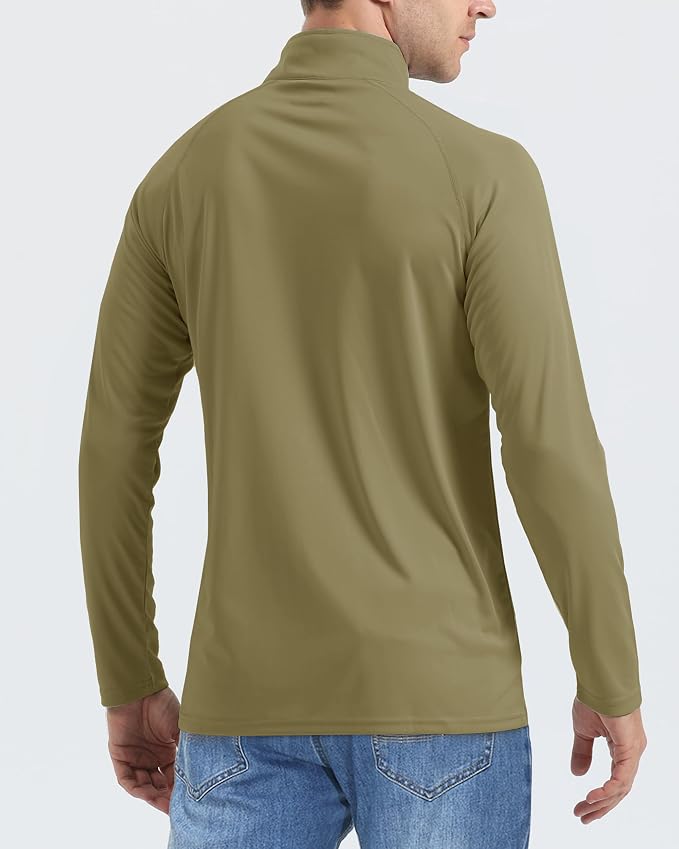 Boladeci Men's UPF 50+ Sun Shirts 1/4 Zip Long Sleeve SPF UV Protection - Image 3