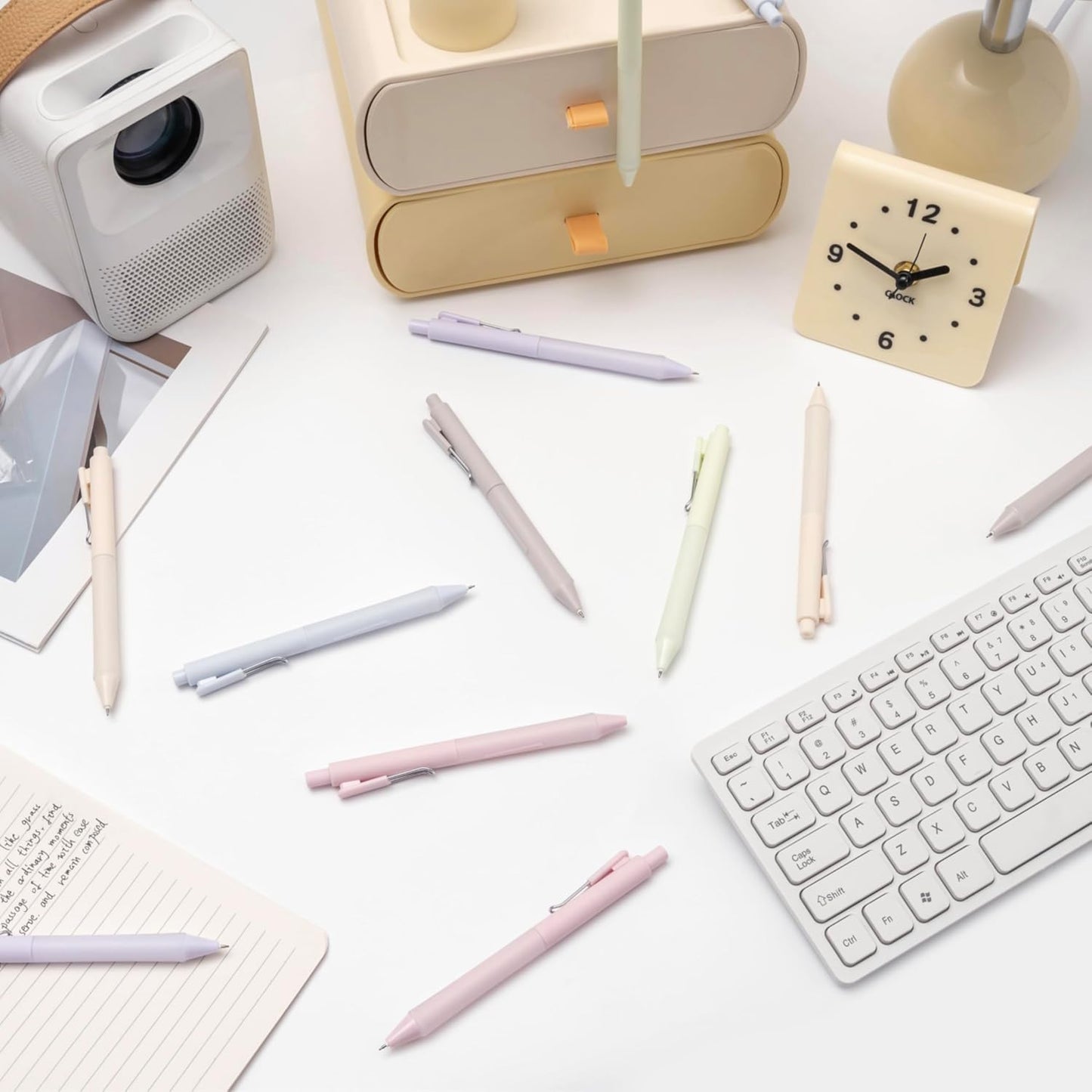 0.5mm Gel Pens Black Ink Pen Gel Retractable Cute Pens for Smooth Writing School Office Supplies (12-count)