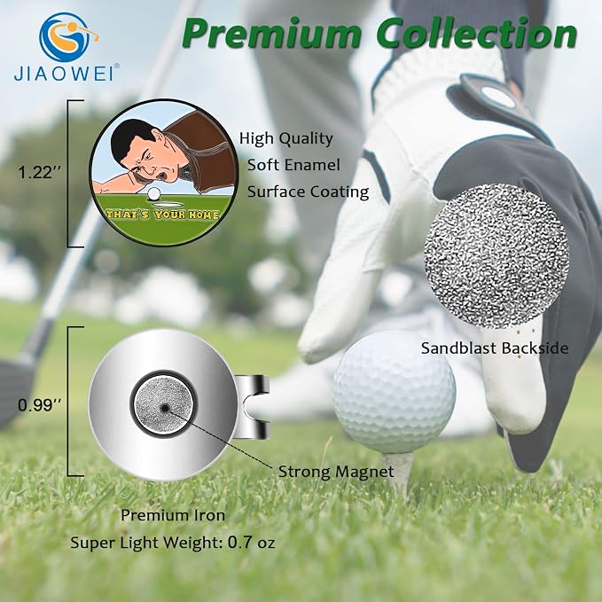Enamel Golf Ball Marker with Magnetic Hat Clip - Image 2
