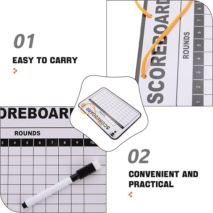 TOYANDONA 1Set Multi Use Golf Score Writing Board Double Sided Dry Erase - Image 8