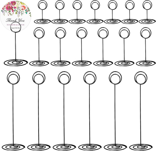 3 Sizes Table Number Holders, 36 Pack Table Numbers Stands Place Card Holder, Menu Memo Clips Sign Picture Photo Holder for Wedding Party Graduation Restaurant Centerpieces