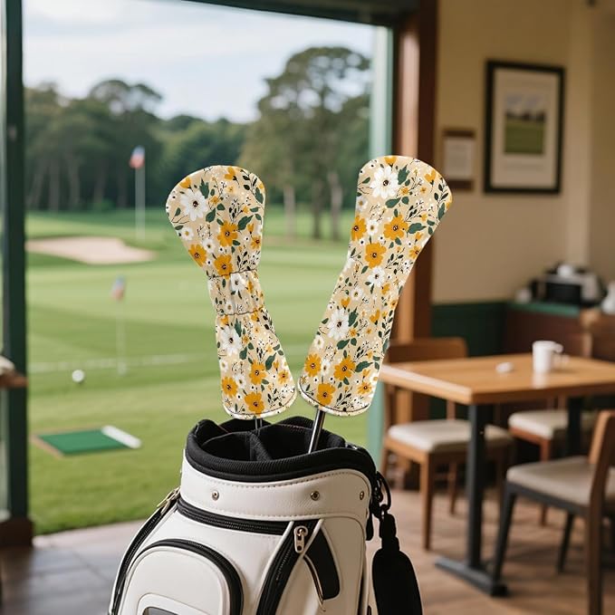 Golf Club Head Covers for Club Protective, Waterproof PU Leather Driver Fairway - Image 4