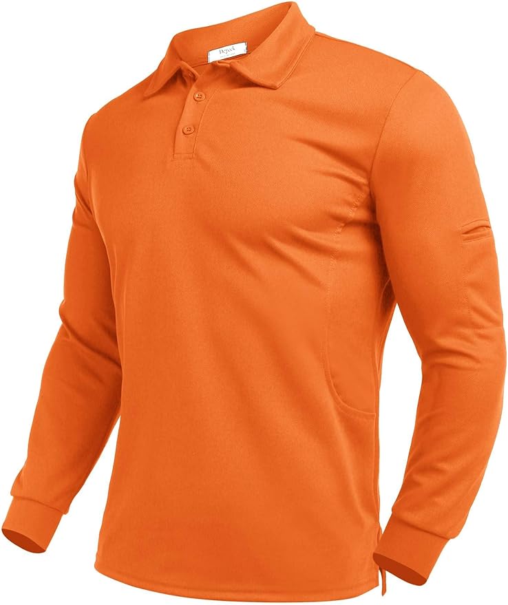 Deyeek Men's Polo Shirts Long Sleeve Golf Polo Shirts by Deyeek
