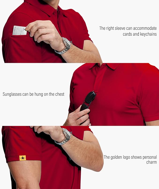 ZITY 5 Pack Mens Polo Shirt Short Sleeve Sports Golf Tennis T-Shirt - Image 2