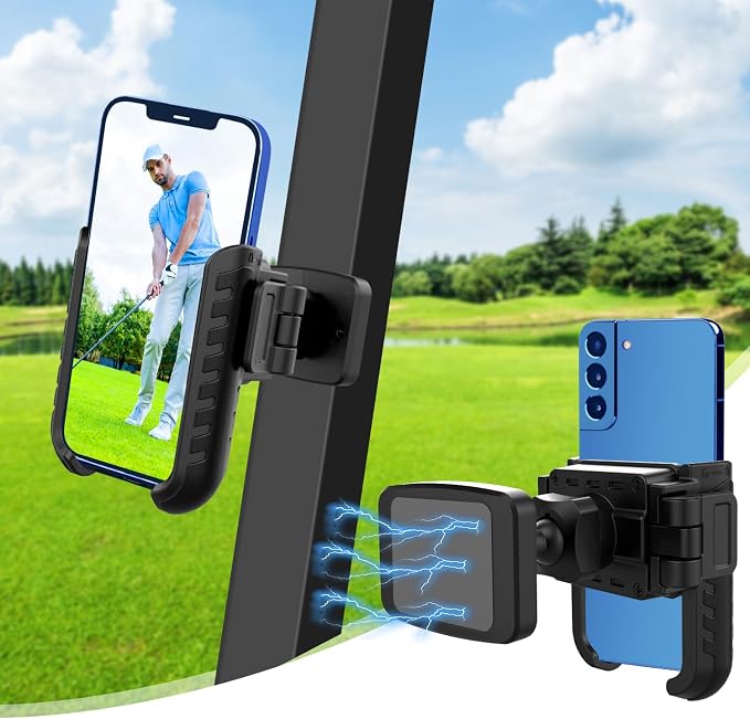 Golf Cart Phone Mount Holder Compatible by GUNPJONE