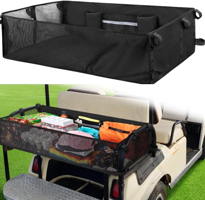 bangminda Universal Golf Cart Organizer, Mesh Storage Net by STARPIA