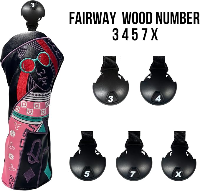 Poker Golf Headcover Golf Club Covers Fairway Wood Cover Headcover - Image 4