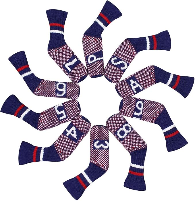 Scott Edward 1/7/10 Pcs Knitted Golf Club Head Covers - Image 7