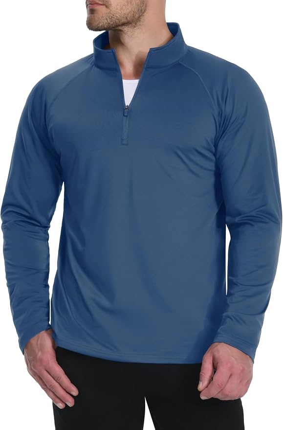 Boladeci Men's Quarter Zip Pullover Premium Fleece Lined Long Sleeve Golf - Image 2