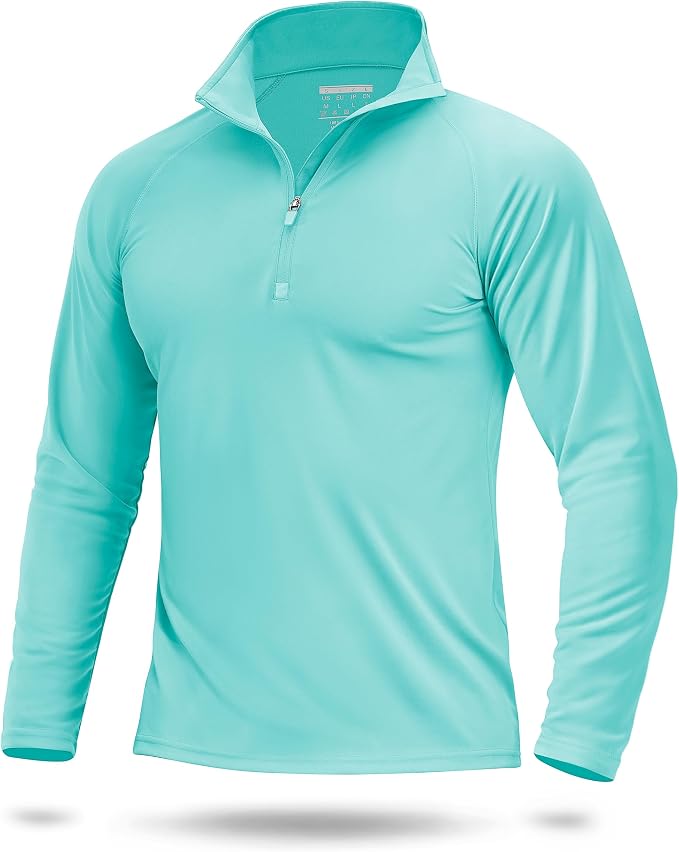 Boladeci Men's UPF 50+ Sun Shirts 1/4 Zip Long Sleeve SPF UV Protection by Boladeci