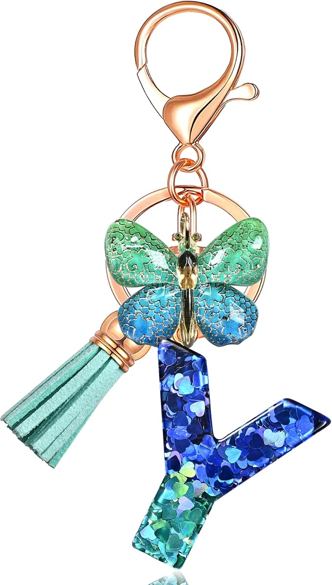 JINGUAZI Initial letter Keychains by JINGUAZI