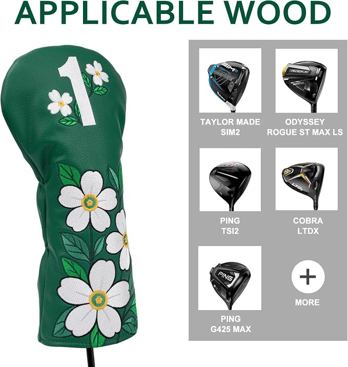 Golf Club Covers Driver Headcovers Fairway 3 Wood Headcover Hybrid Cover Faux - Image 4