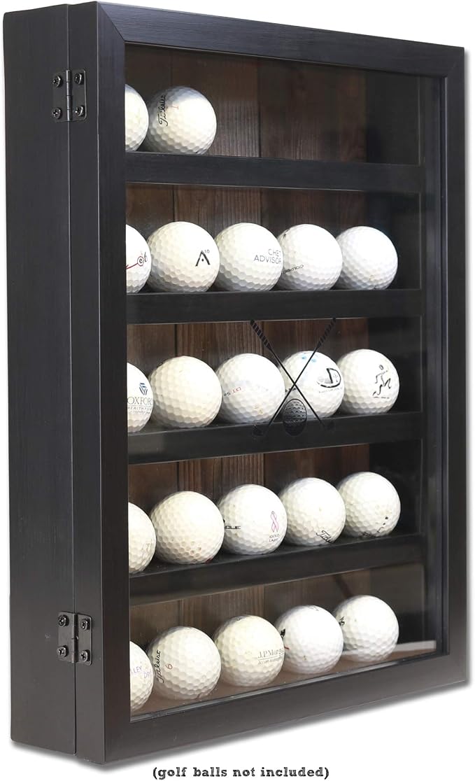 Lawrence Frames 531011 11x14 Golf Display Case-Holds 25 Logo Balls Shadow Box - Image 2