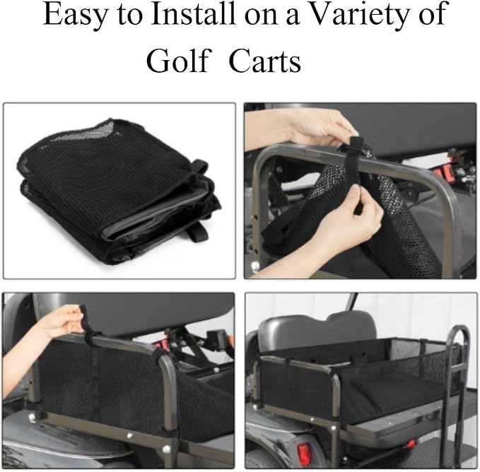 bangminda Universal Golf Cart Organizer, Mesh Storage Net - Image 4