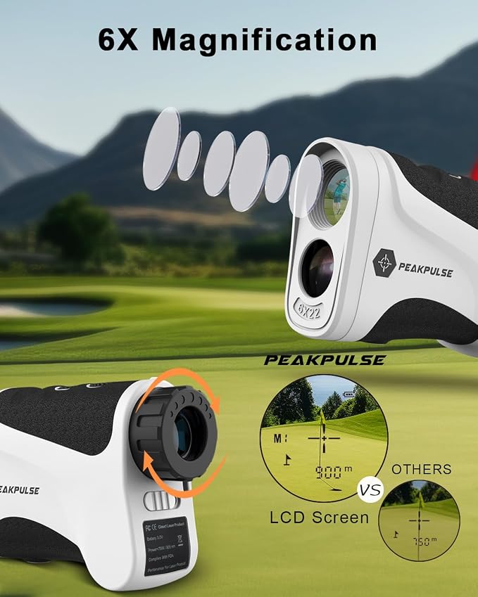 Golf Rangefinder 650/1200/1700 Yards Range Finder Golfing 6X Magnification 0.5 - Image 5