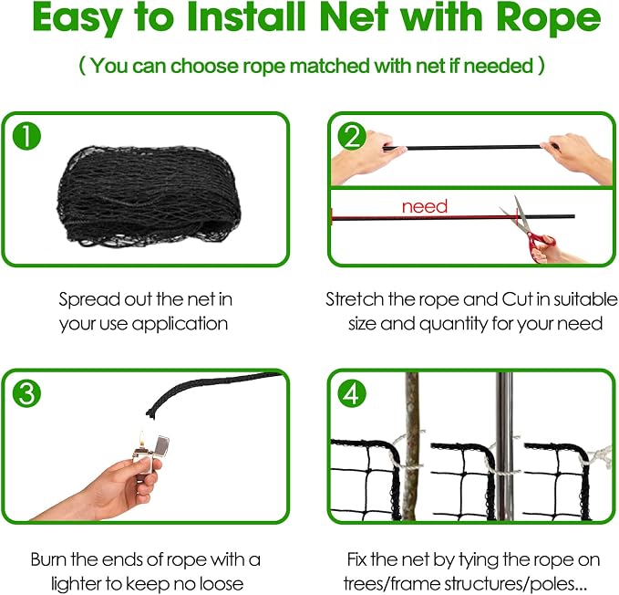 Baseball Softball Backstop Nets, Heavy Duty Sports Netting Barrier #18 Baseball - Image 5